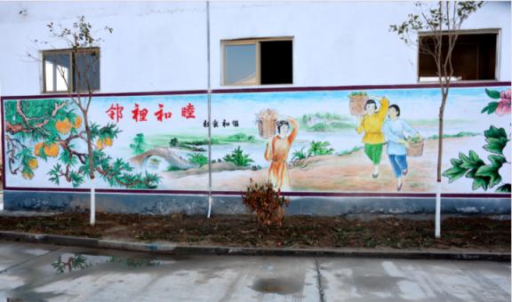 红安乡镇文化墙 乡风文明焕发新活力